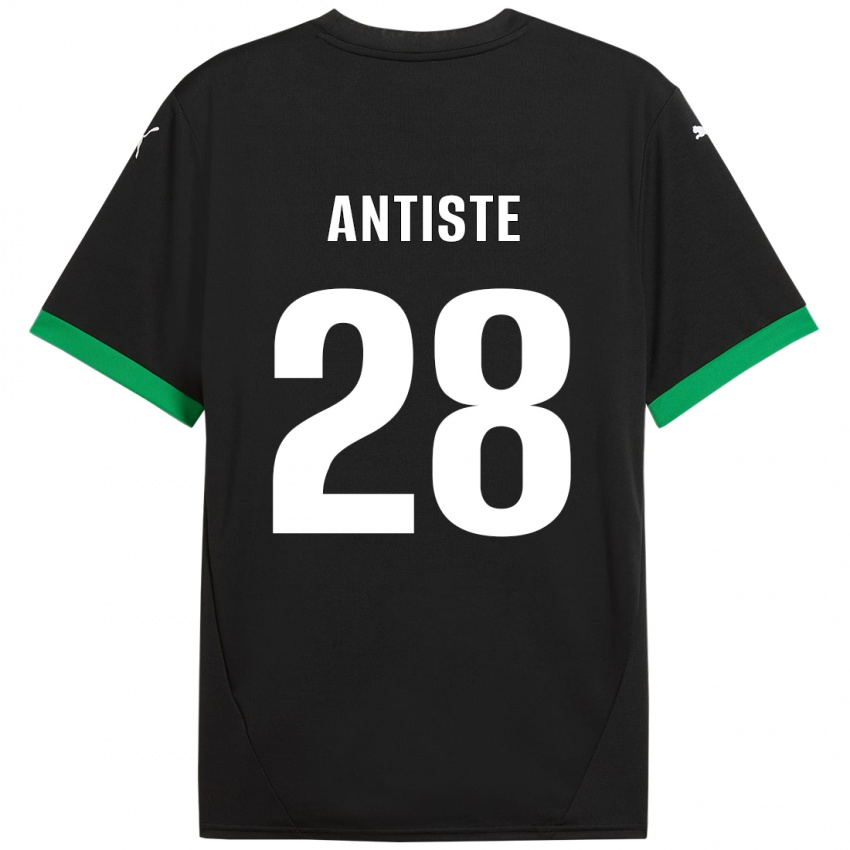 Niño Camiseta Janis Antiste #28 Negro Verde Oscuro 1ª Equipación 2024/25 La Camisa Perú