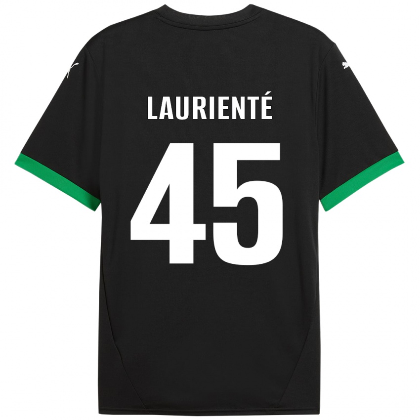 Niño Camiseta Armand Laurienté #45 Negro Verde Oscuro 1ª Equipación 2024/25 La Camisa Perú