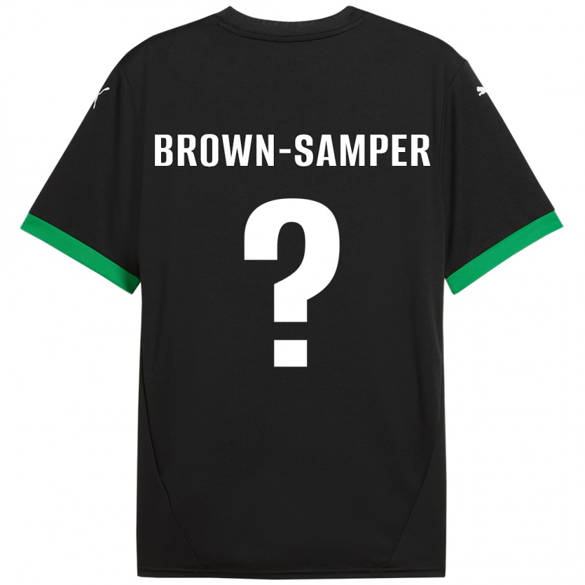 Niño Camiseta Isaac Brown-Samper #0 Negro Verde Oscuro 1ª Equipación 2024/25 La Camisa Perú