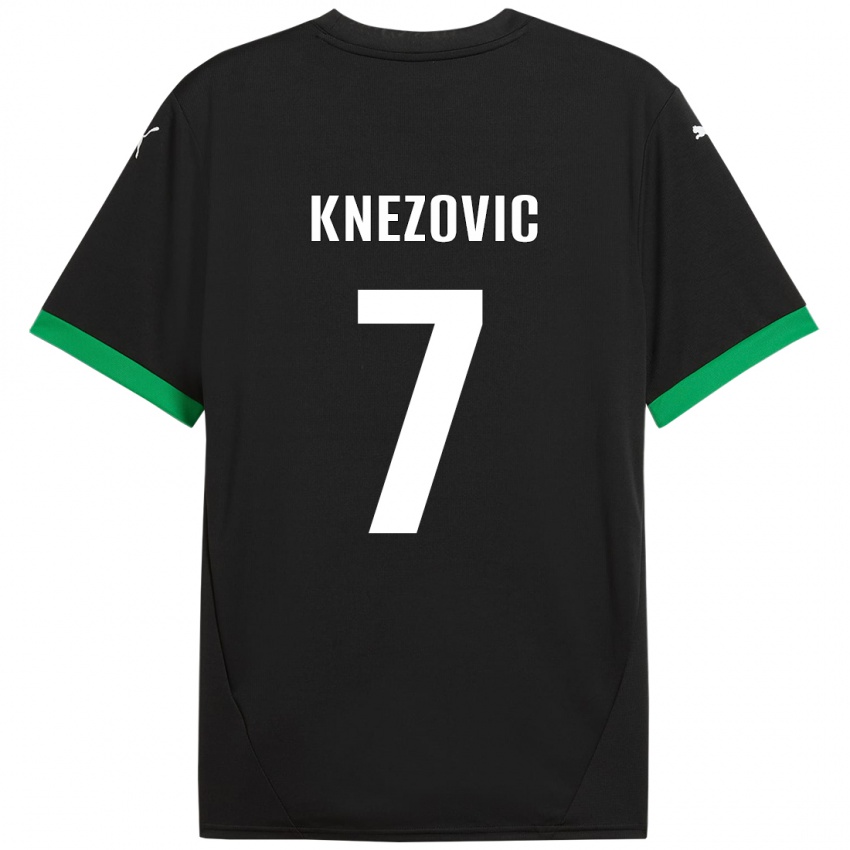 Niño Camiseta Borna Knezovic #7 Negro Verde Oscuro 1ª Equipación 2024/25 La Camisa Perú