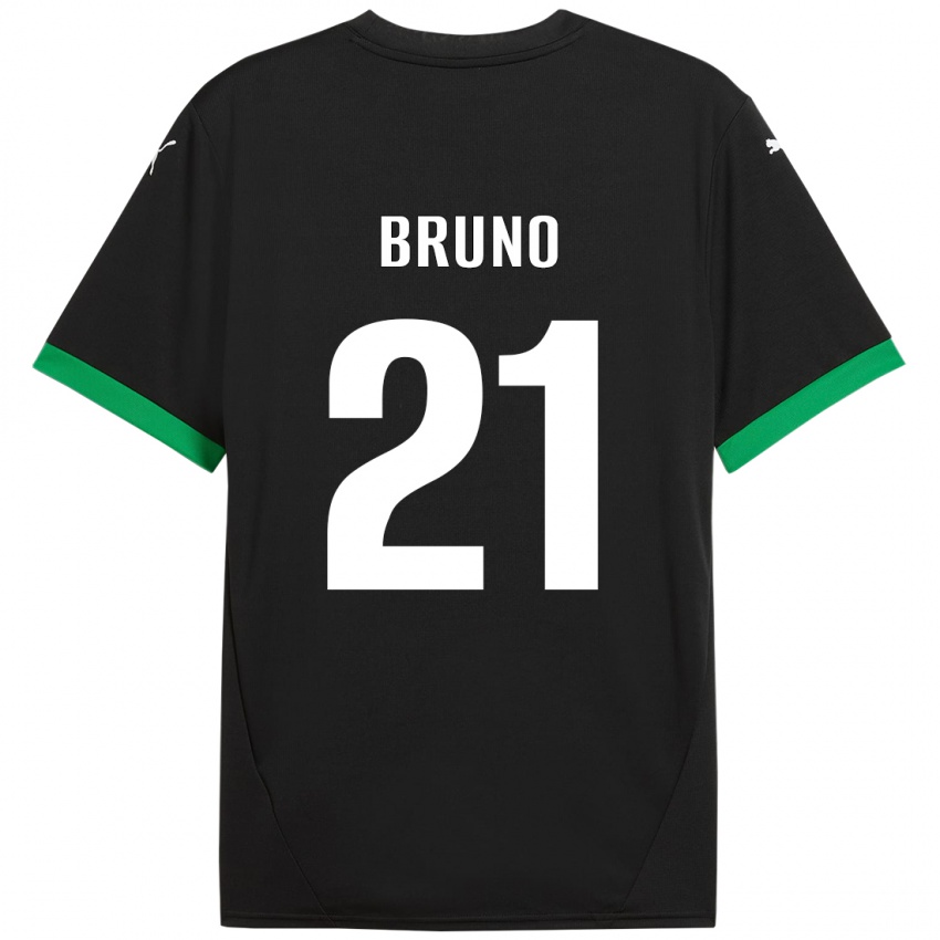 Niño Camiseta Kevin Bruno #21 Negro Verde Oscuro 1ª Equipación 2024/25 La Camisa Perú