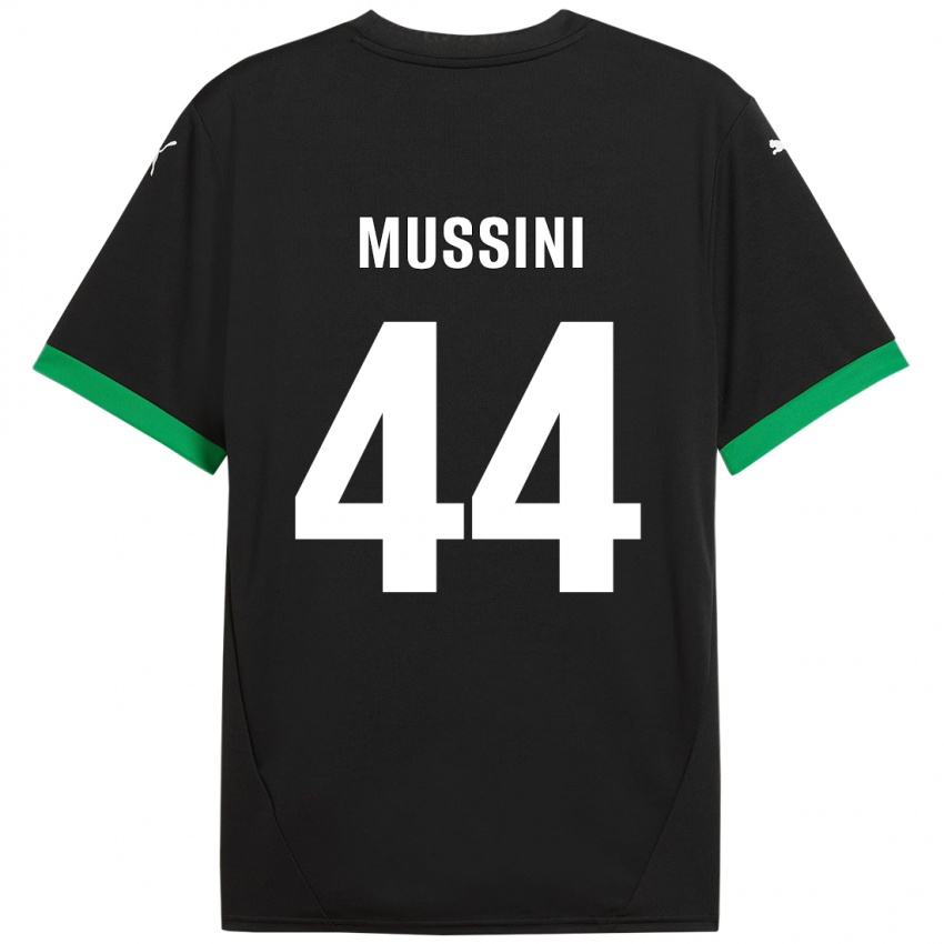 Niño Camiseta Andrea Mussini #44 Negro Verde Oscuro 1ª Equipación 2024/25 La Camisa Perú