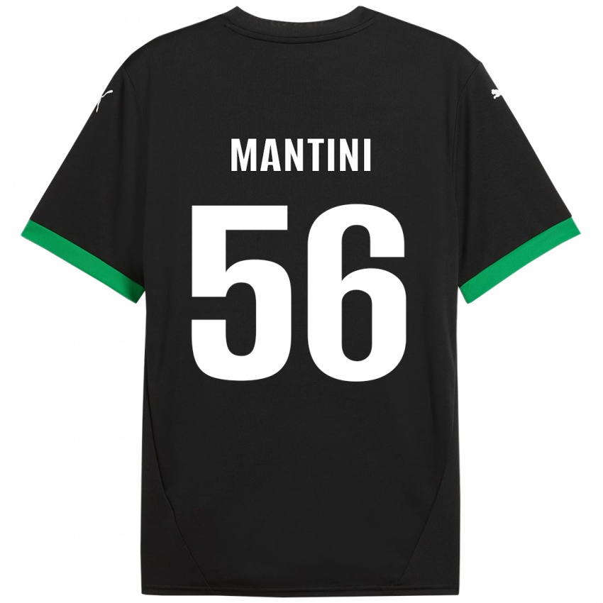 Niño Camiseta Raffaele Mantini #56 Negro Verde Oscuro 1ª Equipación 2024/25 La Camisa Perú