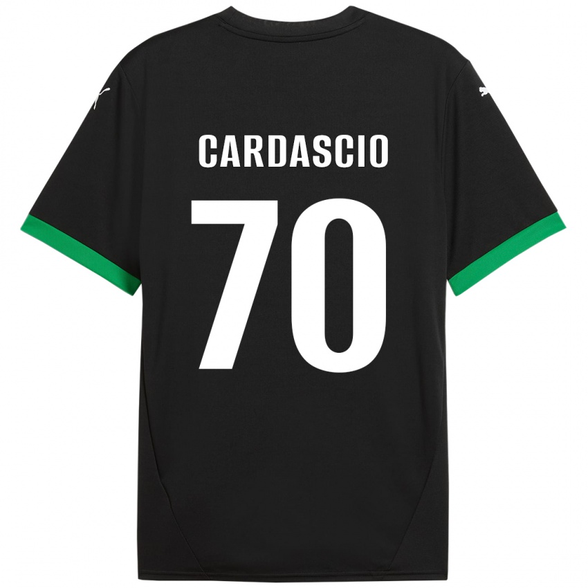 Niño Camiseta Alessandro Cardascio #70 Negro Verde Oscuro 1ª Equipación 2024/25 La Camisa Perú