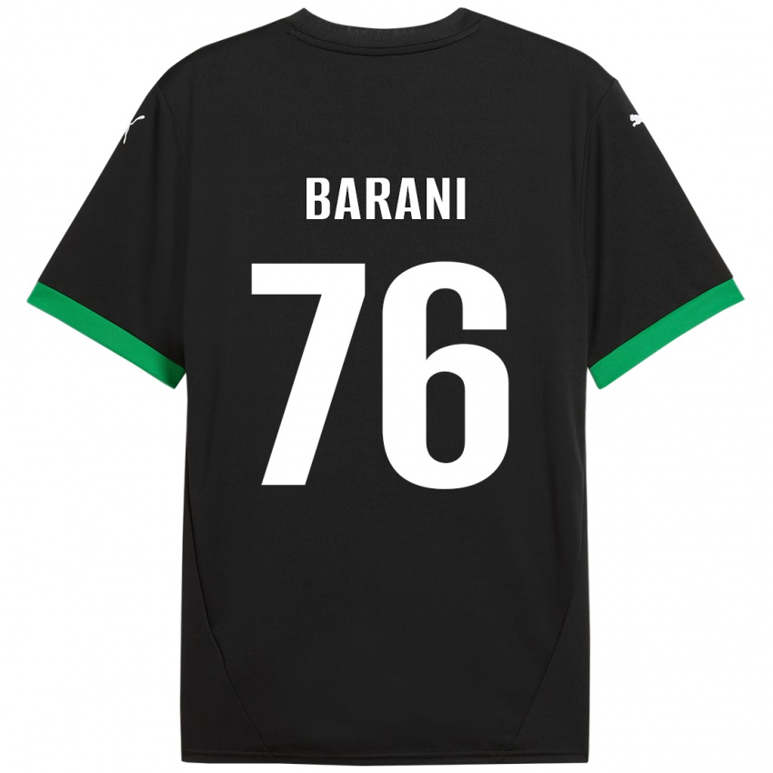 Niño Camiseta Luca Barani #76 Negro Verde Oscuro 1ª Equipación 2024/25 La Camisa Perú