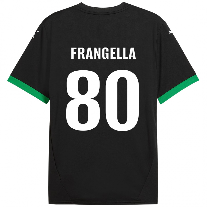 Niño Camiseta Christian Frangella #80 Negro Verde Oscuro 1ª Equipación 2024/25 La Camisa Perú