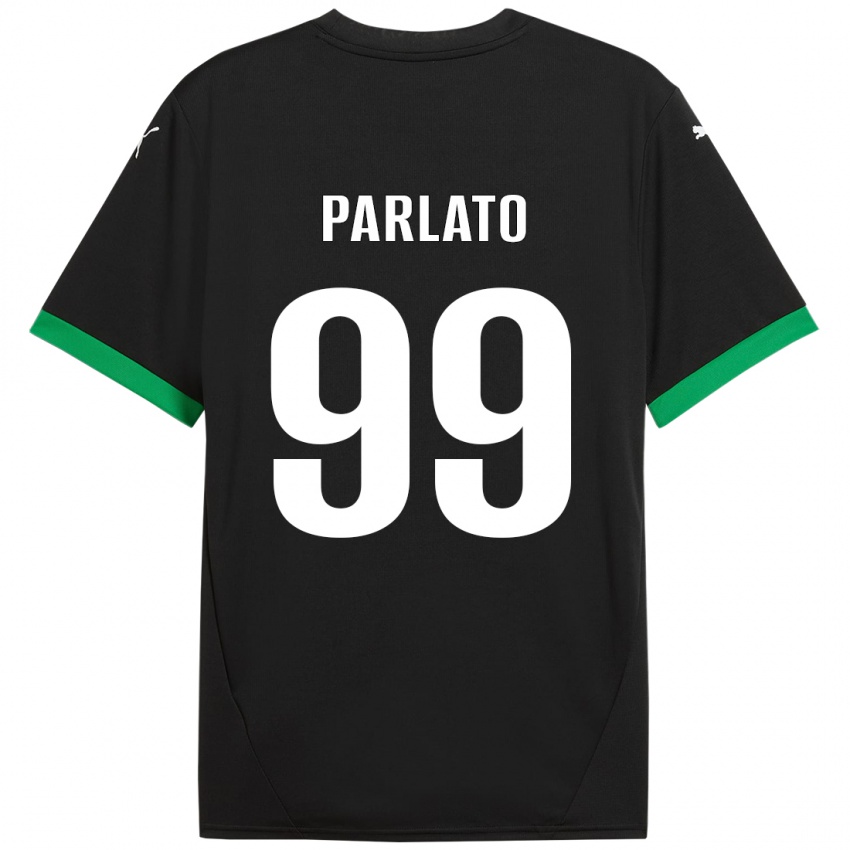 Niño Camiseta Claudio Parlato #99 Negro Verde Oscuro 1ª Equipación 2024/25 La Camisa Perú