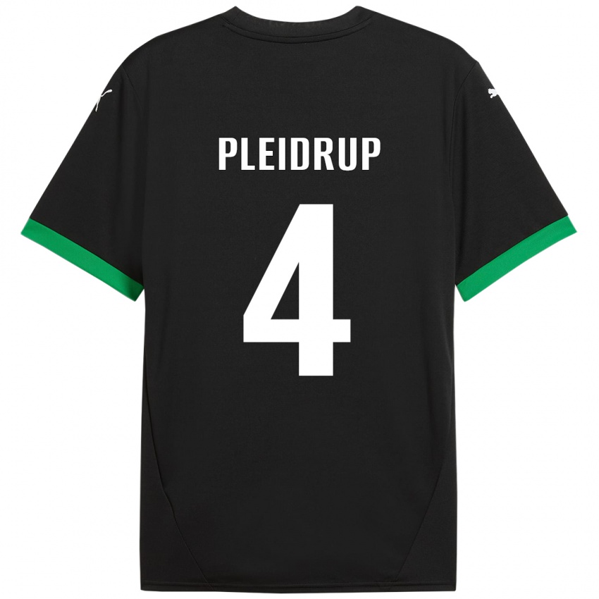 Niño Camiseta Caroline Pleidrup #4 Negro Verde Oscuro 1ª Equipación 2024/25 La Camisa Perú