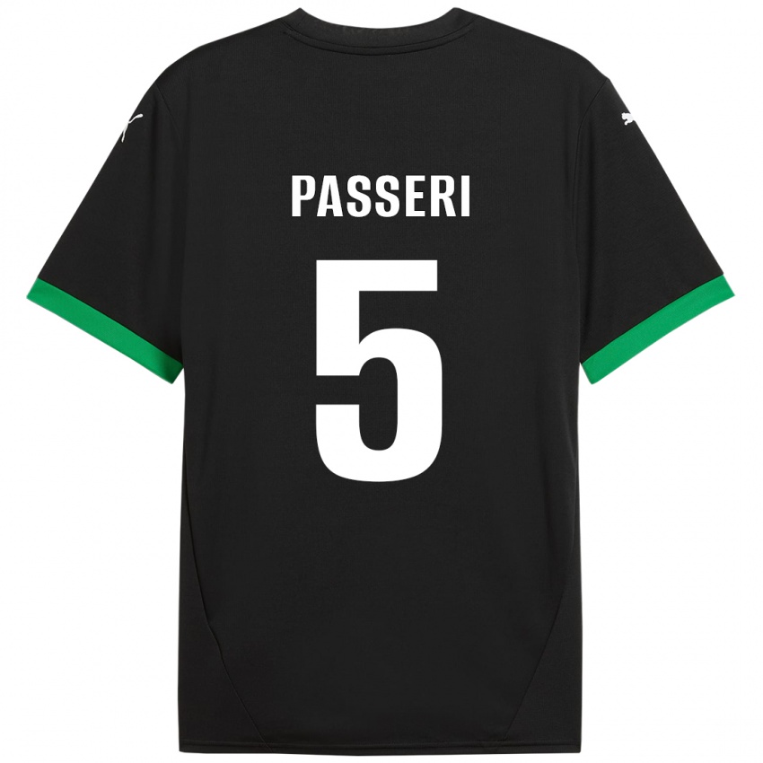 Niño Camiseta Angela Passeri #5 Negro Verde Oscuro 1ª Equipación 2024/25 La Camisa Perú