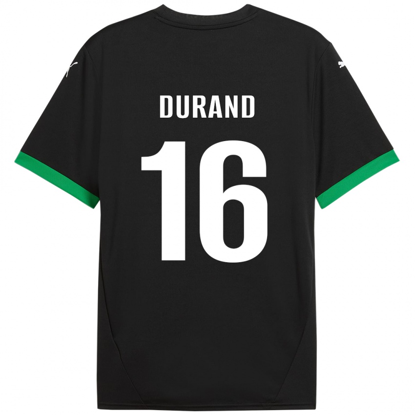 Niño Camiseta Solène Durand #16 Negro Verde Oscuro 1ª Equipación 2024/25 La Camisa Perú