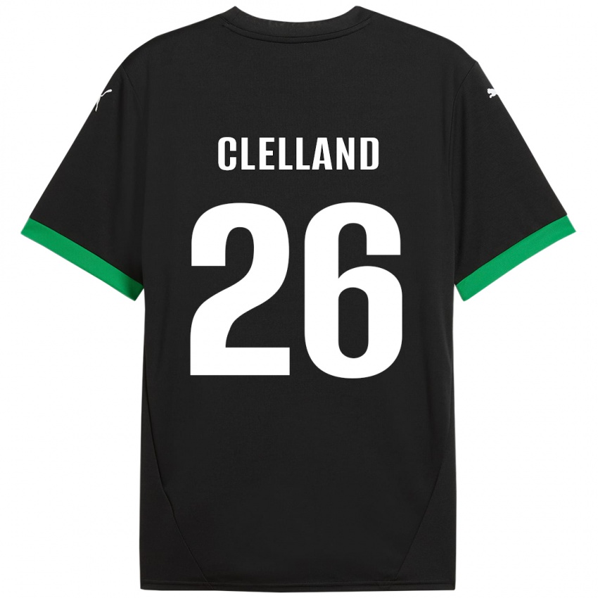 Niño Camiseta Lana Clelland #26 Negro Verde Oscuro 1ª Equipación 2024/25 La Camisa Perú