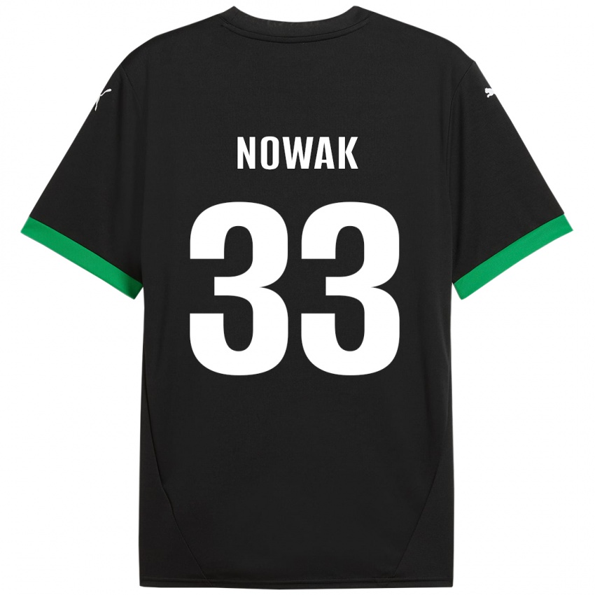 Niño Camiseta Julie Nowak #33 Negro Verde Oscuro 1ª Equipación 2024/25 La Camisa Perú