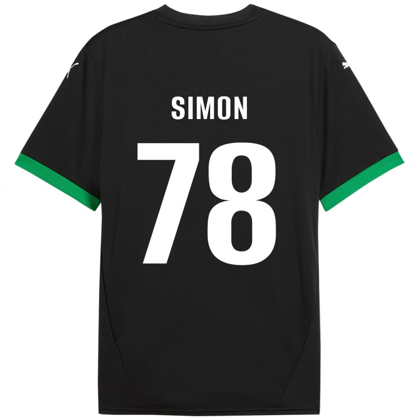 Niño Camiseta Bénédicte Simon #78 Negro Verde Oscuro 1ª Equipación 2024/25 La Camisa Perú