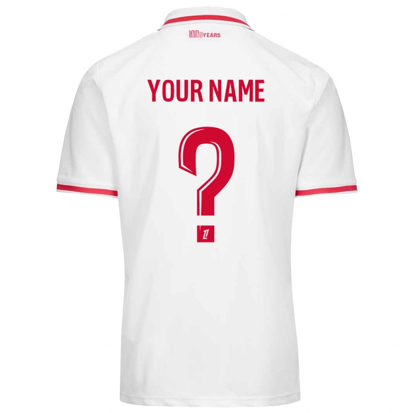 Niño Camiseta Su Nombre #0 Blanco Rojo 1ª Equipación 2024/25 La Camisa Perú