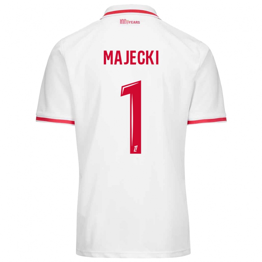 Niño Camiseta Radoslaw Majecki #1 Blanco Rojo 1ª Equipación 2024/25 La Camisa Perú