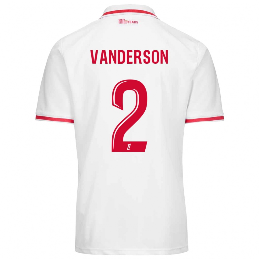 Niño Camiseta Vanderson #2 Blanco Rojo 1ª Equipación 2024/25 La Camisa Perú