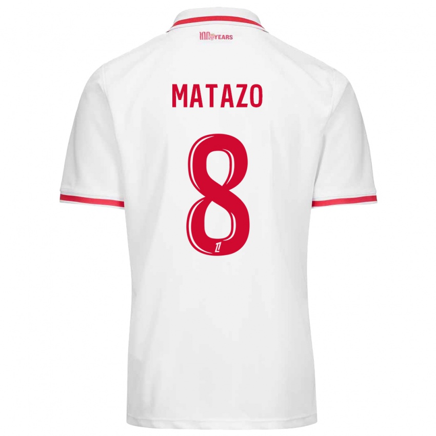 Niño Camiseta Eliot Matazo #8 Blanco Rojo 1ª Equipación 2024/25 La Camisa Perú