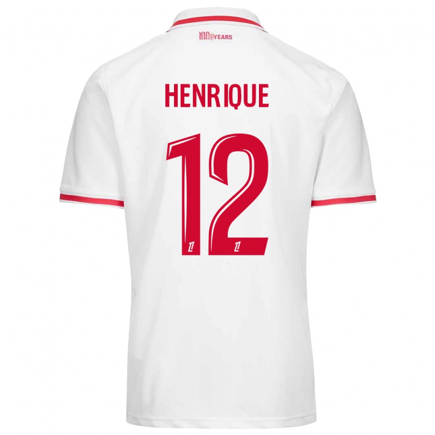 Niño Camiseta Caio Henrique #12 Blanco Rojo 1ª Equipación 2024/25 La Camisa Perú