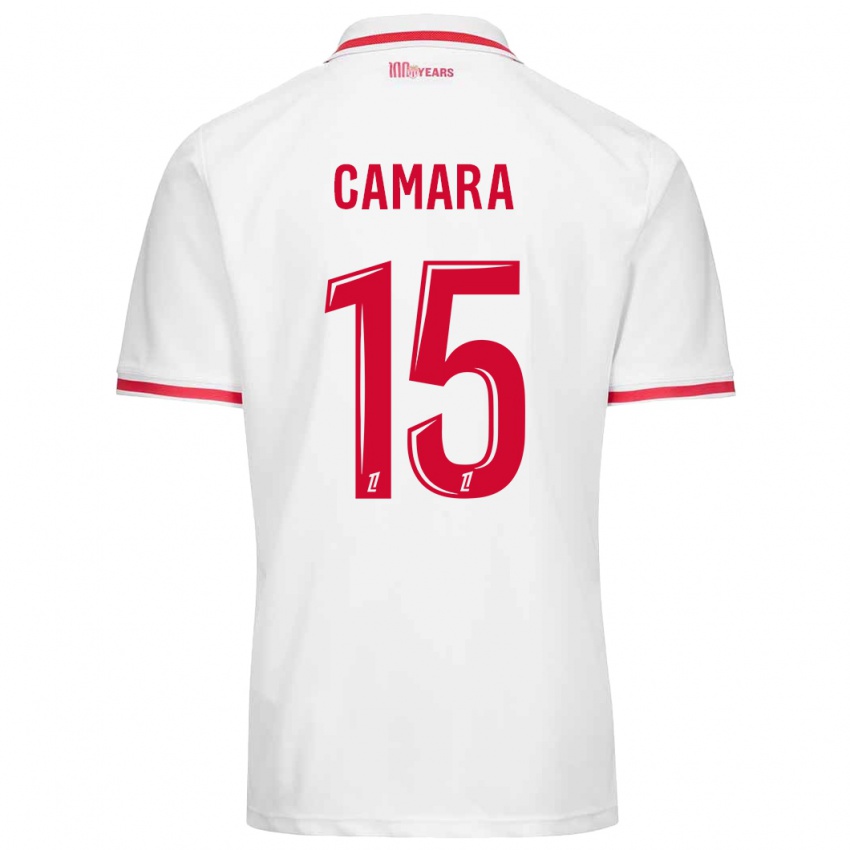 Niño Camiseta Lamine Camara #15 Blanco Rojo 1ª Equipación 2024/25 La Camisa Perú