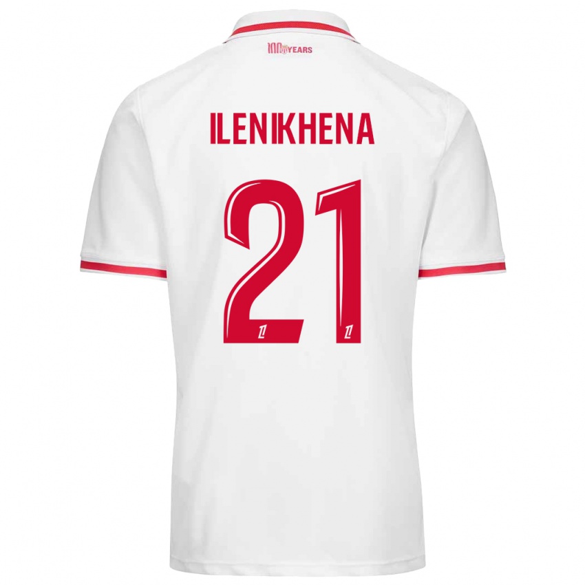 Niño Camiseta George Ilenikhena #21 Blanco Rojo 1ª Equipación 2024/25 La Camisa Perú