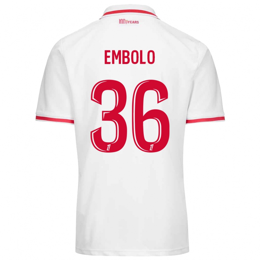 Niño Camiseta Breel Embolo #36 Blanco Rojo 1ª Equipación 2024/25 La Camisa Perú