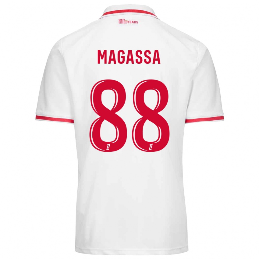 Niño Camiseta Soungoutou Magassa #88 Blanco Rojo 1ª Equipación 2024/25 La Camisa Perú