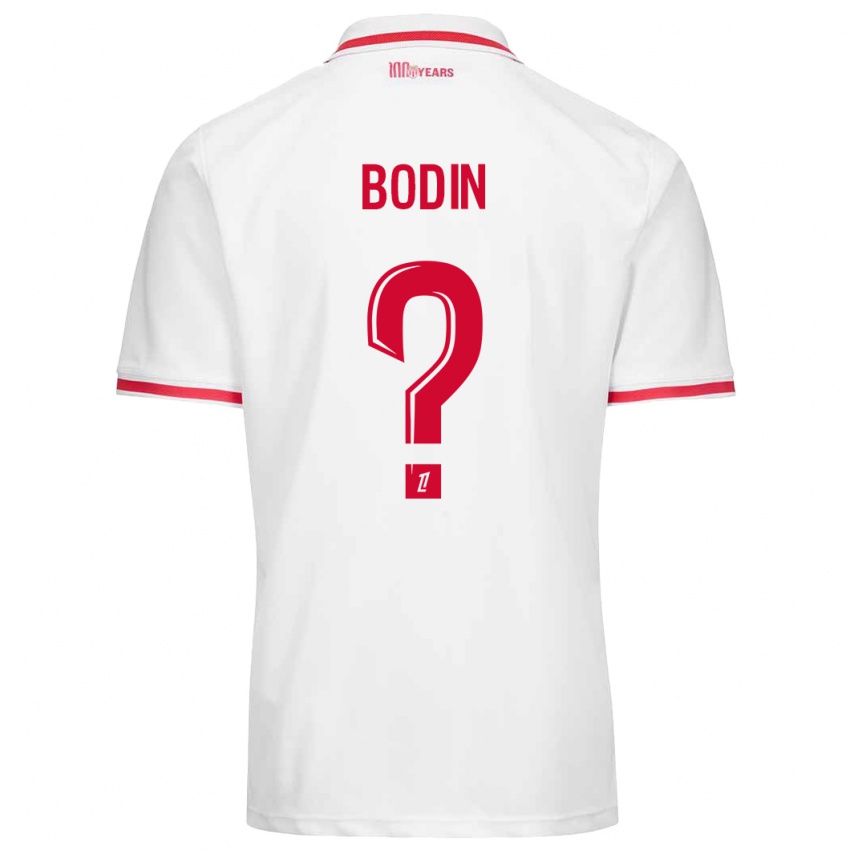 Niño Camiseta Hugo Bodin #0 Blanco Rojo 1ª Equipación 2024/25 La Camisa Perú