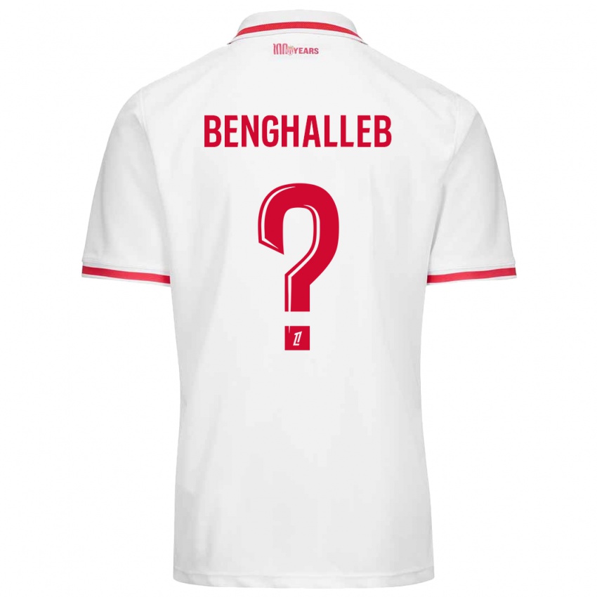 Niño Camiseta Adam Benghalleb #0 Blanco Rojo 1ª Equipación 2024/25 La Camisa Perú