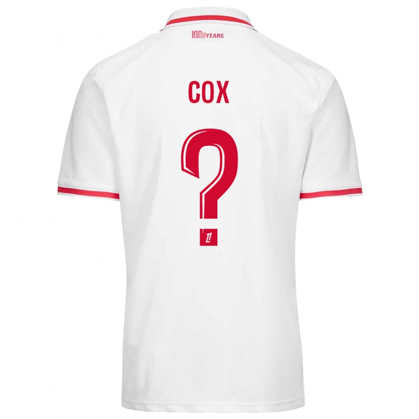 Niño Camiseta Matthew Cox #0 Blanco Rojo 1ª Equipación 2024/25 La Camisa Perú