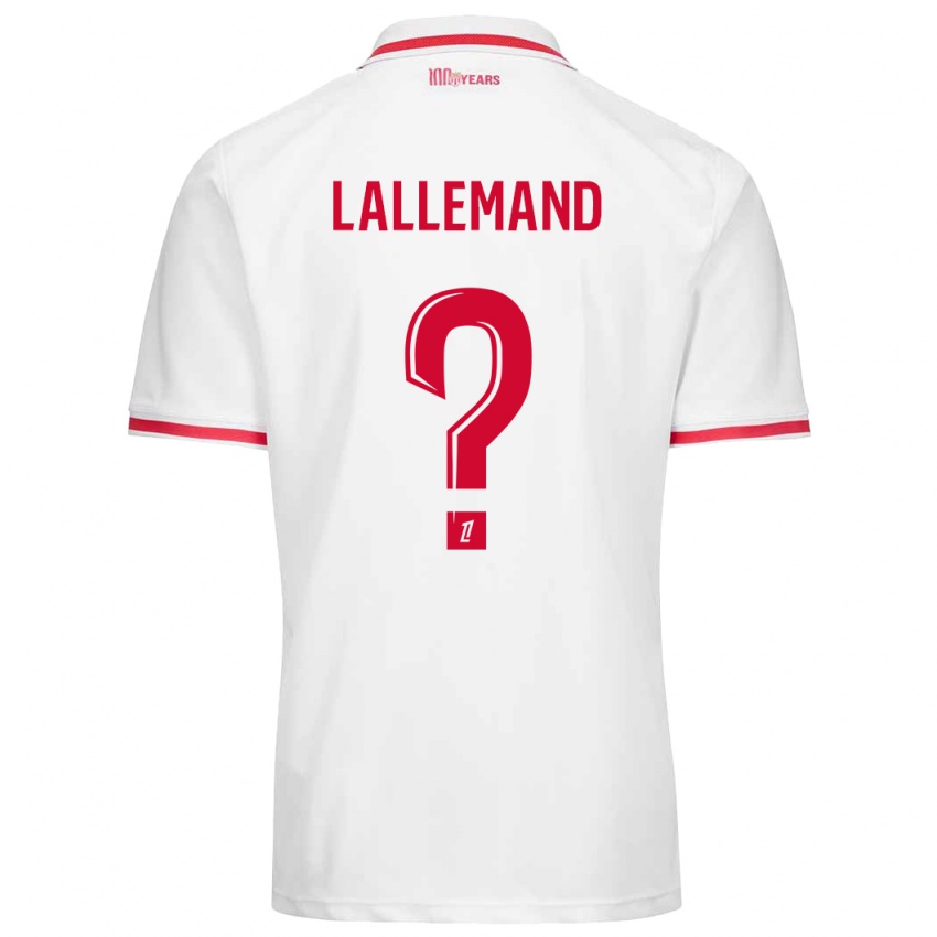 Niño Camiseta Nassim Lallemand #0 Blanco Rojo 1ª Equipación 2024/25 La Camisa Perú