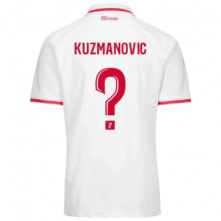 Niño Camiseta Dejan Kuzmanovic #0 Blanco Rojo 1ª Equipación 2024/25 La Camisa Perú