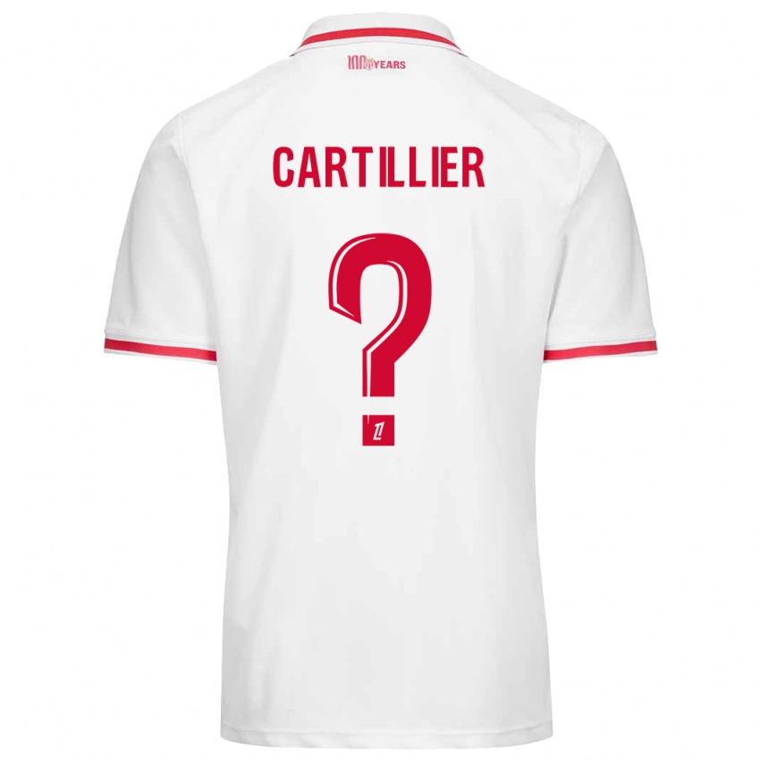 Niño Camiseta Antonin Cartillier #0 Blanco Rojo 1ª Equipación 2024/25 La Camisa Perú