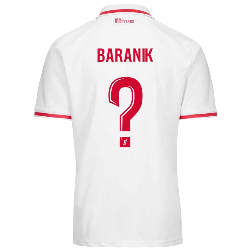 Niño Camiseta Florian Baranik #0 Blanco Rojo 1ª Equipación 2024/25 La Camisa Perú