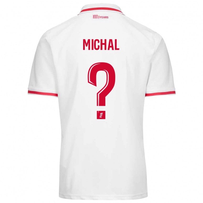 Niño Camiseta Lucas Michal #0 Blanco Rojo 1ª Equipación 2024/25 La Camisa Perú