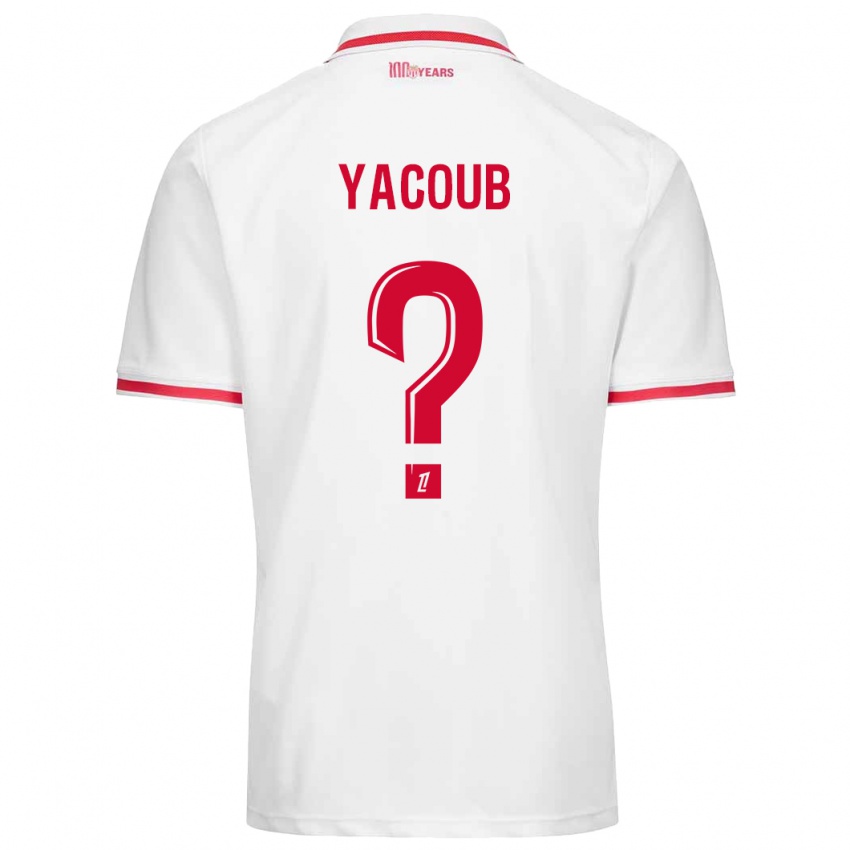 Niño Camiseta Béchir Yacoub #0 Blanco Rojo 1ª Equipación 2024/25 La Camisa Perú