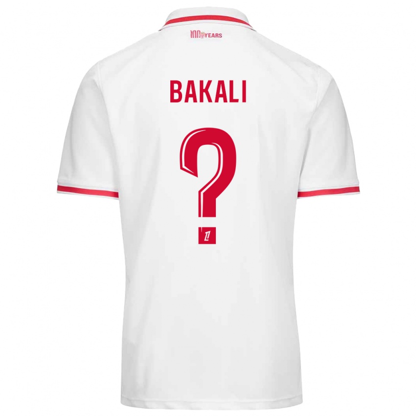 Niño Camiseta Jonathan Bakali #0 Blanco Rojo 1ª Equipación 2024/25 La Camisa Perú