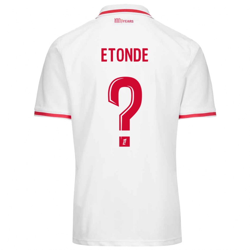 Niño Camiseta Romaric Etonde #0 Blanco Rojo 1ª Equipación 2024/25 La Camisa Perú