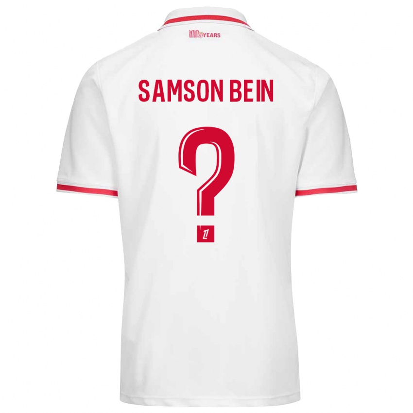 Niño Camiseta Sirak Samson Bein #0 Blanco Rojo 1ª Equipación 2024/25 La Camisa Perú