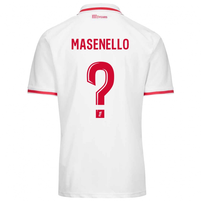 Niño Camiseta Tristan Masenello #0 Blanco Rojo 1ª Equipación 2024/25 La Camisa Perú