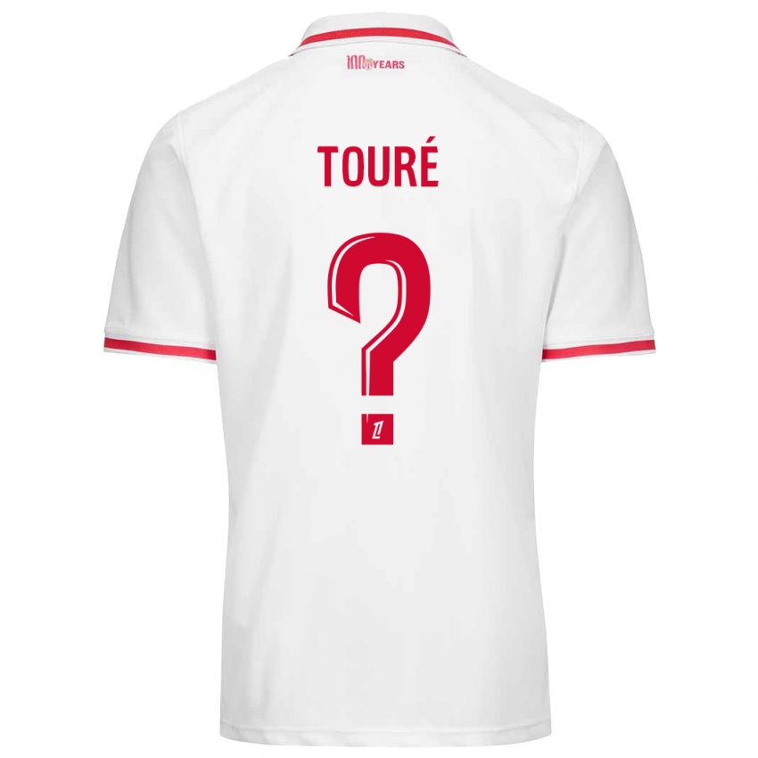 Niño Camiseta Ilane Touré #0 Blanco Rojo 1ª Equipación 2024/25 La Camisa Perú