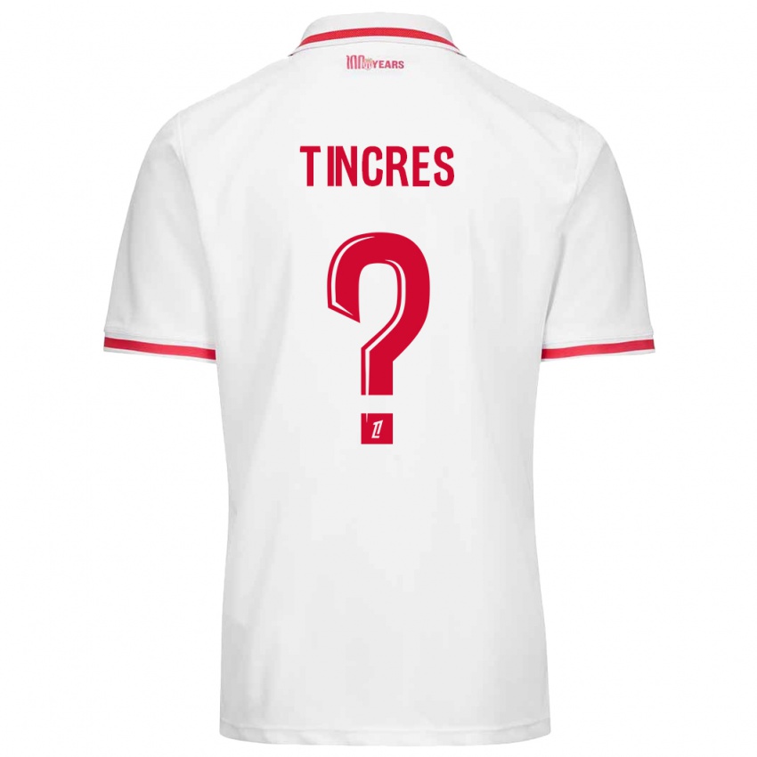 Niño Camiseta Joan Tincres #0 Blanco Rojo 1ª Equipación 2024/25 La Camisa Perú