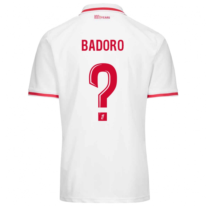 Niño Camiseta Chaihane Badoro #0 Blanco Rojo 1ª Equipación 2024/25 La Camisa Perú