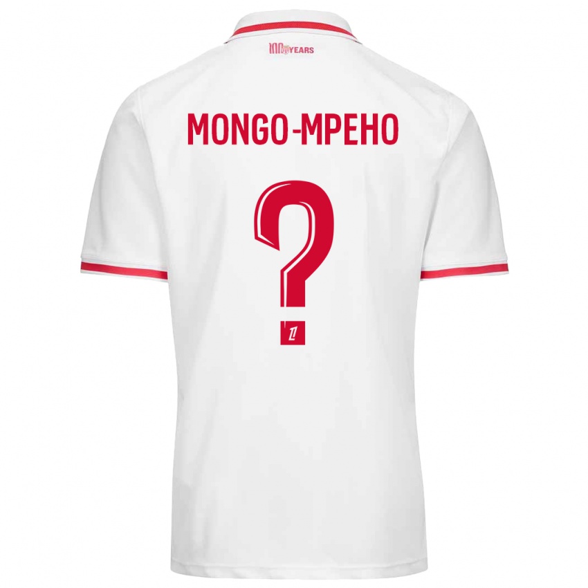 Niño Camiseta Djordan Mongo-Mpeho #0 Blanco Rojo 1ª Equipación 2024/25 La Camisa Perú