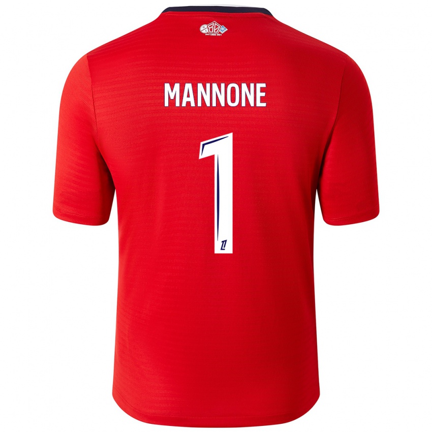 Niño Camiseta Vito Mannone #1 Rojo Blanco 1ª Equipación 2024/25 La Camisa Perú