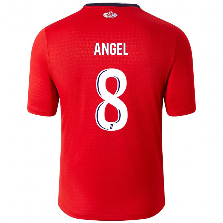 Niño Camiseta Angel Gomes #8 Rojo Blanco 1ª Equipación 2024/25 La Camisa Perú