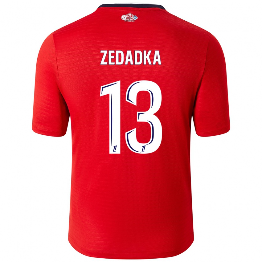 Niño Camiseta Akim Zedadka #13 Rojo Blanco 1ª Equipación 2024/25 La Camisa Perú