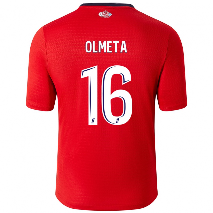 Niño Camiseta Lisandru Olmeta #16 Rojo Blanco 1ª Equipación 2024/25 La Camisa Perú