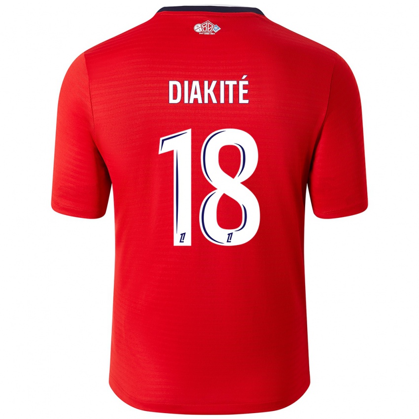 Niño Camiseta Bafodé Diakité #18 Rojo Blanco 1ª Equipación 2024/25 La Camisa Perú