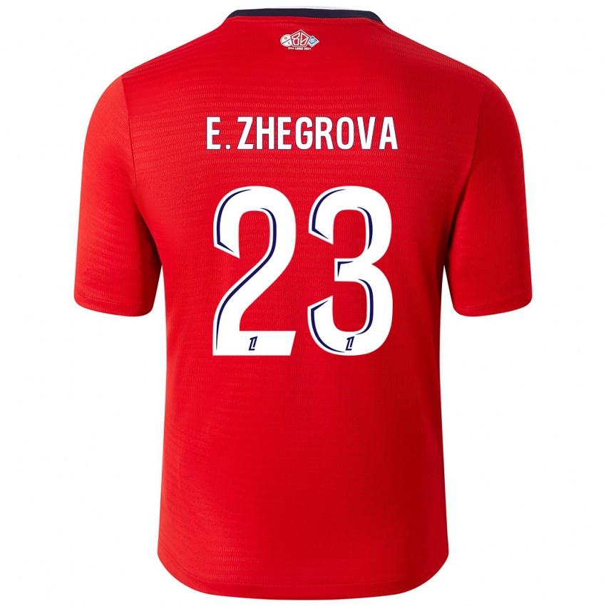 Niño Camiseta Edon Zhegrova #23 Rojo Blanco 1ª Equipación 2024/25 La Camisa Perú