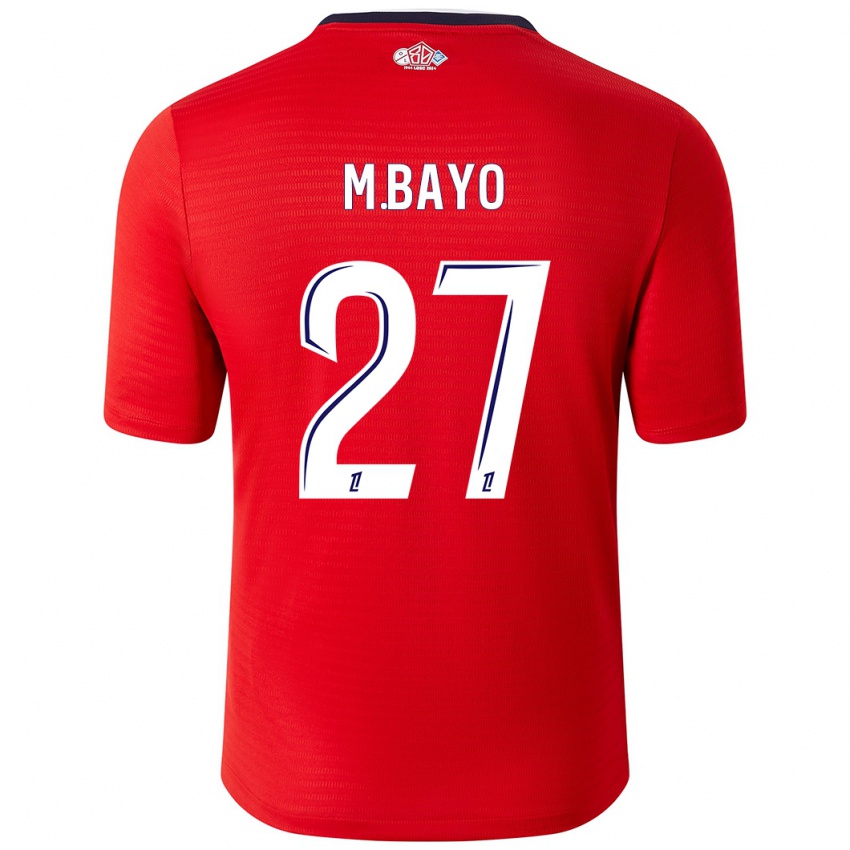 Niño Camiseta Mohamed Bayo #27 Rojo Blanco 1ª Equipación 2024/25 La Camisa Perú